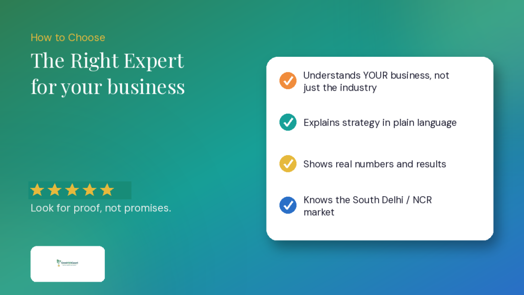 Checklist for choosing the right digital marketing expert in South Delhi