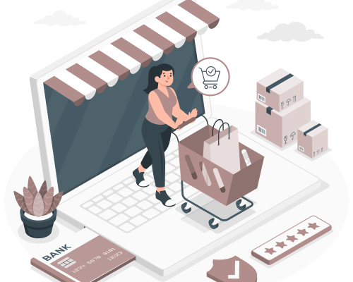 Ecommerce checkout laptop-amico